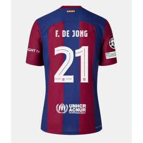 Barcelona Frenkie de Jong #21 Domaci Dres za Ženska 2023-24 Kratak Rukavima